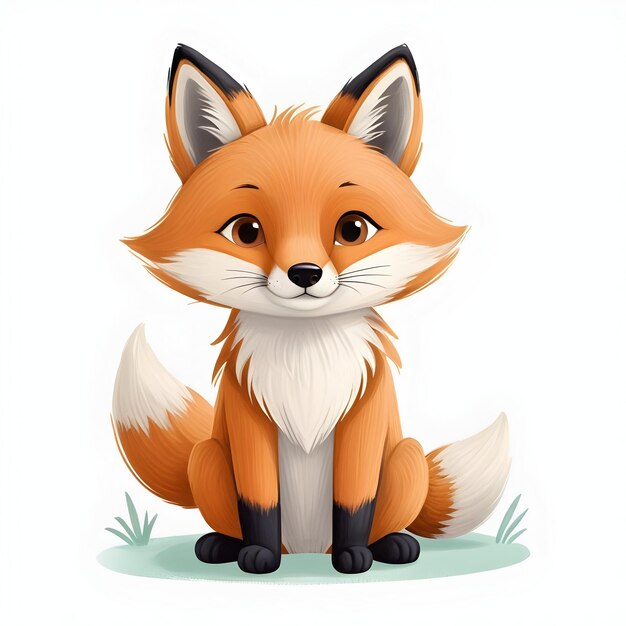 cut fox illustration