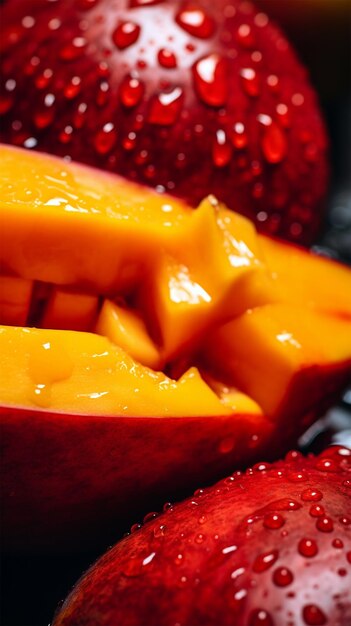 Разрезанное манго, созданное ИИ