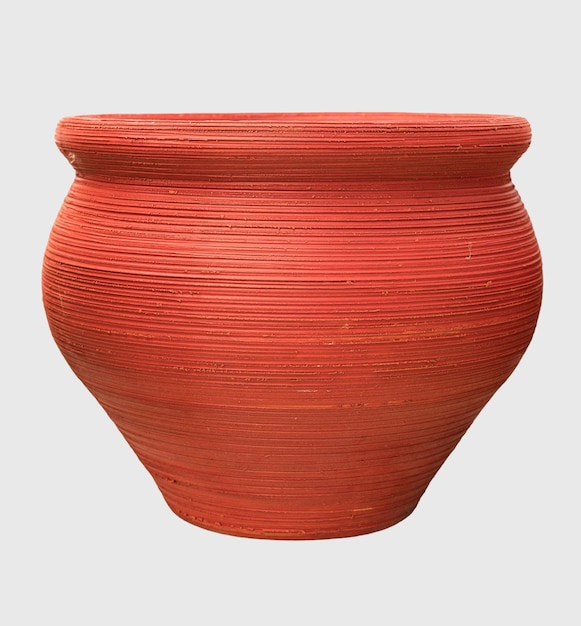 Cut out clay pot home decoration isolated