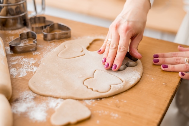 Cut out cookies with dough molds