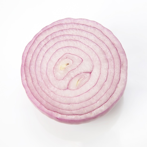 The cut part of the onion for the salad