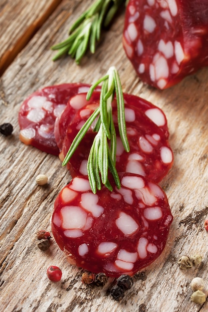 Cut pieces of smoked sausage