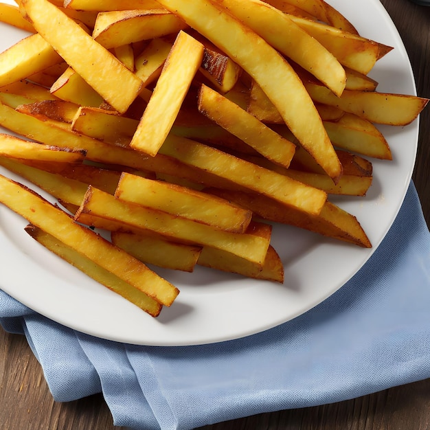 Генеративный арт Cut Potato Wedge French Fries от AI