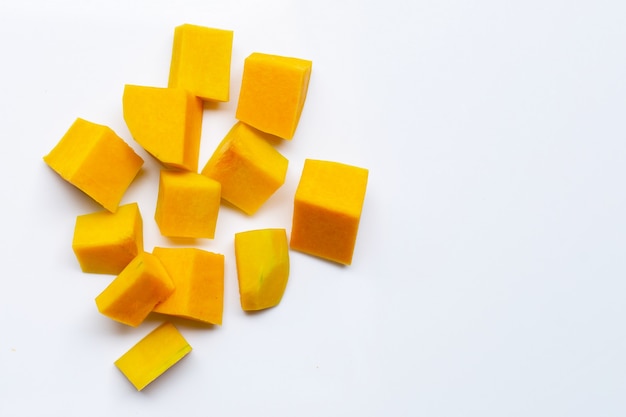 Cut and slices butternut squash