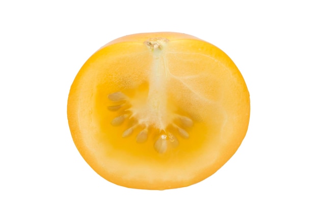 Cut tomato isolated