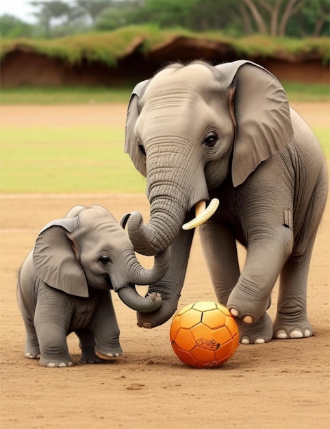 cute 2 baby elephent enjoying in jungle