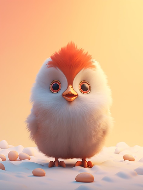 Cute 3d bird