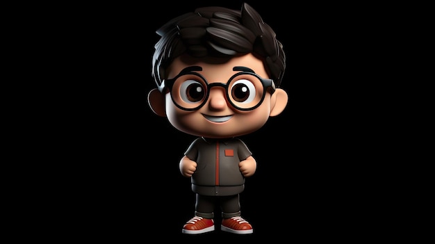 cute 3D boy cartoon character