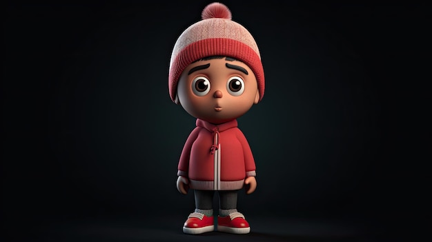 cute 3D boy cartoon character