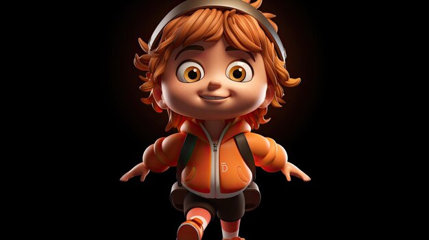 cute 3D boy cartoon character