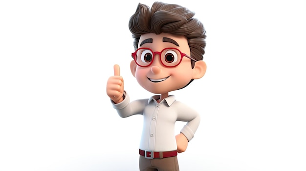 cute 3D boy cartoon character