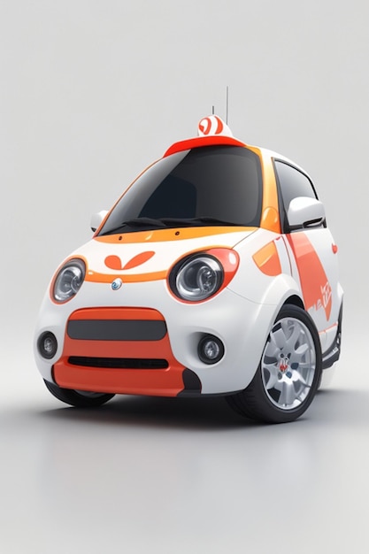 Милый 3D-дизайн логотипа автомобиля
