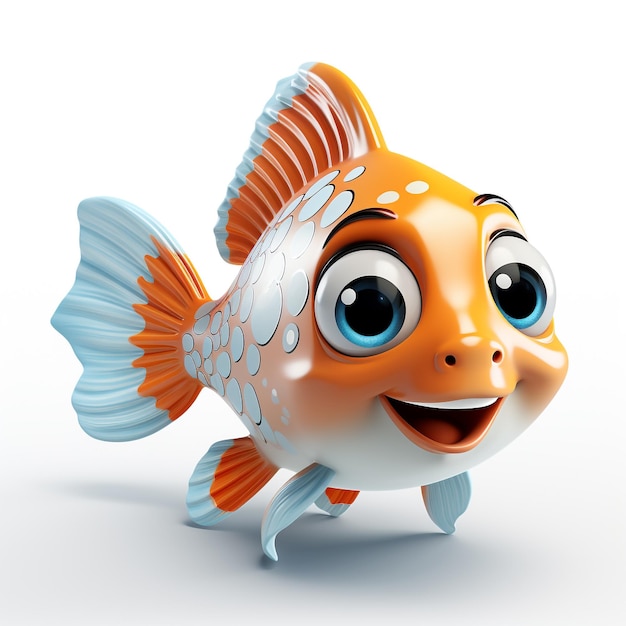 귀여운 3D 만화 물고기