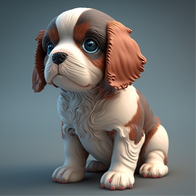 かわいい 3 d の犬