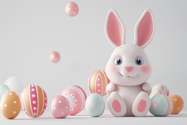 Cute 3D Easter Bunny