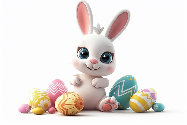 Cute 3D Easter Bunny