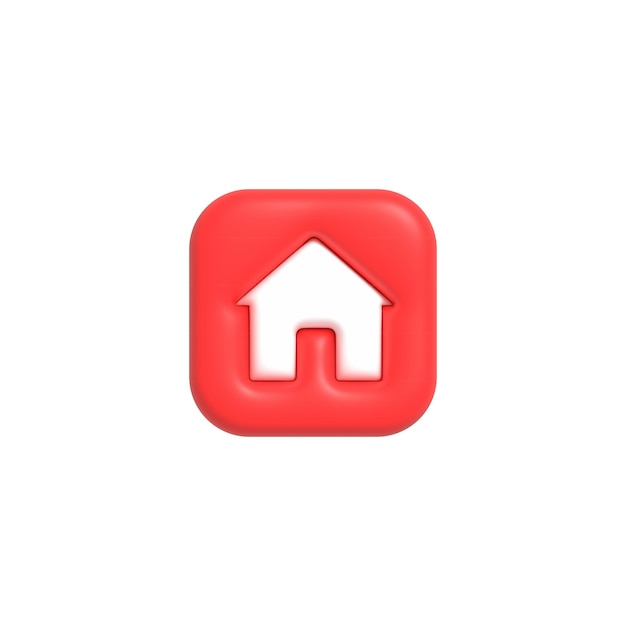 Photo cute 3d home button real estate mortgage loan concept icon 3d render