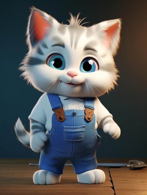 Cute 3D kitten