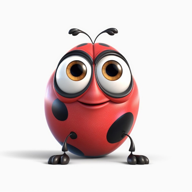 Cute 3D Ladybug Character