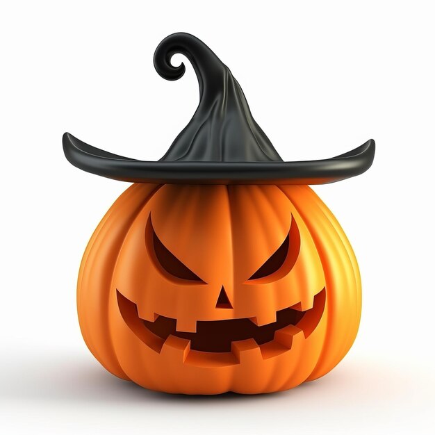 Cute 3d Render Of Halloween Pumpkin With Devil Hat For Mother39s Day