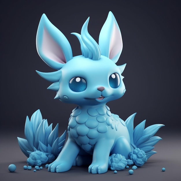 Eevee Pokemon Miniature Cute Kawaii 3D model 3D printable