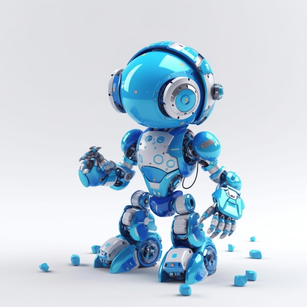 cute 3d render of toy art robot