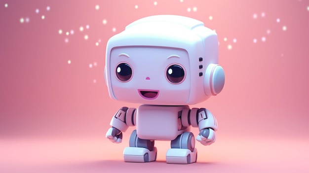 A cute 3D robot Crafted with intricate details this miniature marvel showcases the intersection of technology and charm Whether you're a tech enthusiast or simply captivated by all things cute