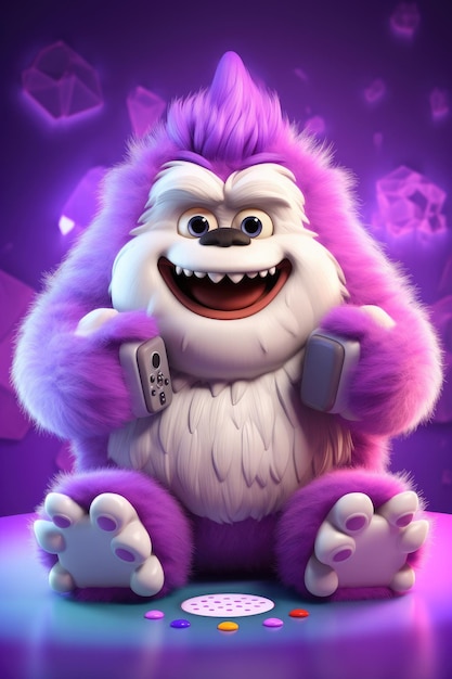 cute 3D yeti character