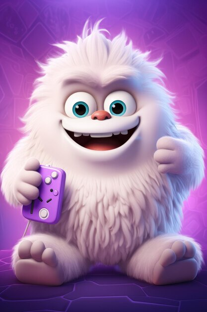 cute 3D yeti character