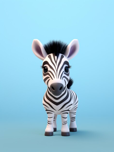 Photo cute 3d zebra
