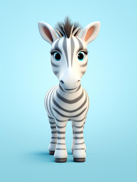 Photo cute 3d zebra