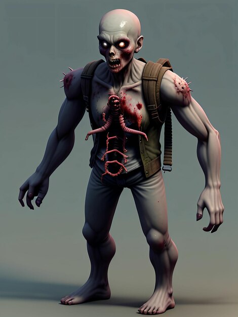 Photo cute 3d zombie