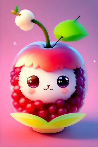 Photo cute abstract fruit characters for design works project decor wallart wallpaper classroom nursery