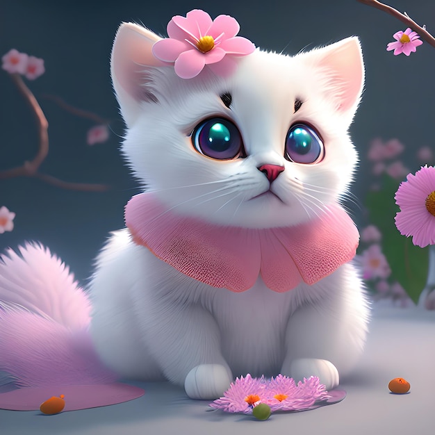 Tiny) Cat Avatar - White