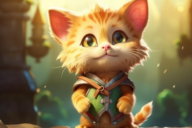 Cute Adorable Cartoon Cat