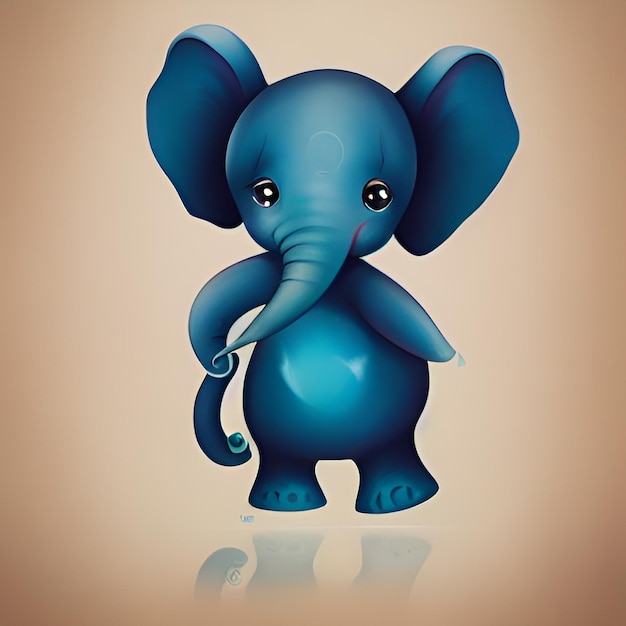 Cute and adorable cartoon elephant baby