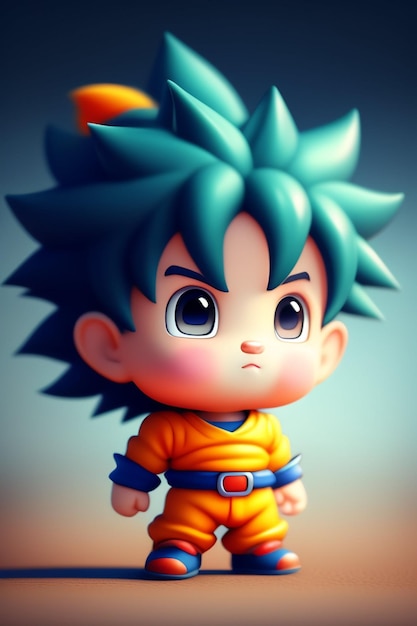 Premium AI Image  Cute adorable cartoon goku baby