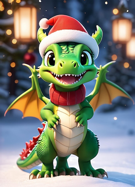 Cute Adorable Cartoon New Year Dragon