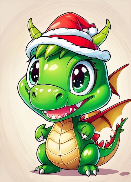 Cute adorable cartoon new year dragon