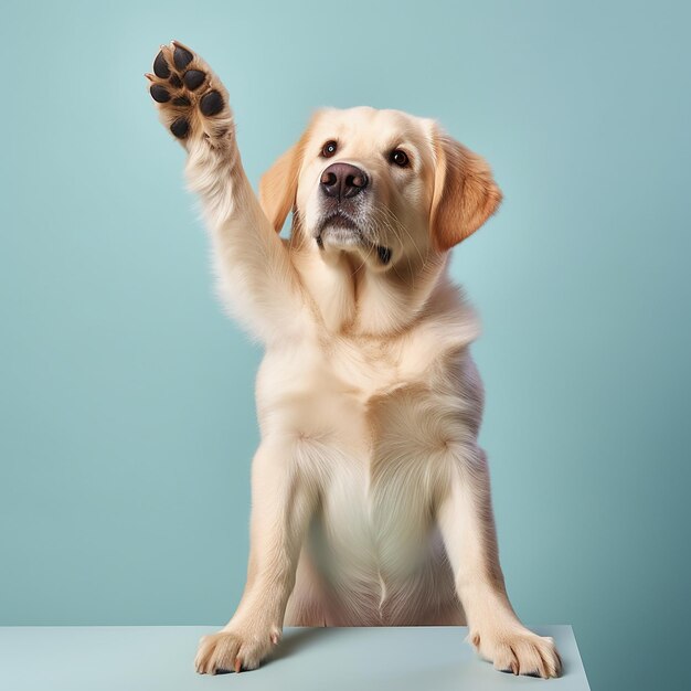 Cute and Adorable Full Body Shot of Lovely Purebred Golden Retriever