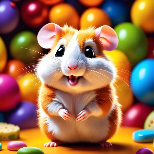 CUTE AND ADORABLE HAMSTER