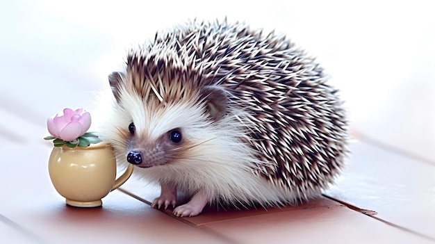 Cute and adorable hedgehog AI generated