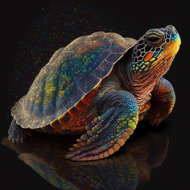 cute and adorable illustration, painting, photography art of turtle