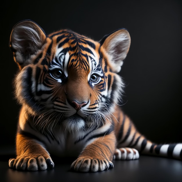 Cute and adorable little tiger Generative AI