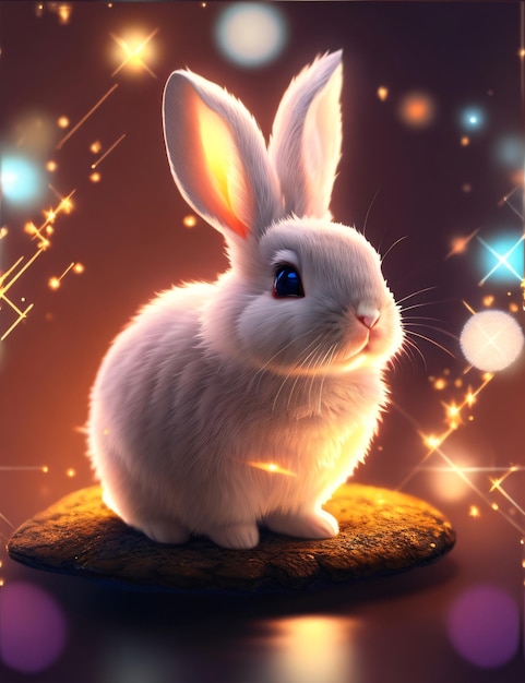 Cute Adorable Rabbit Illustration