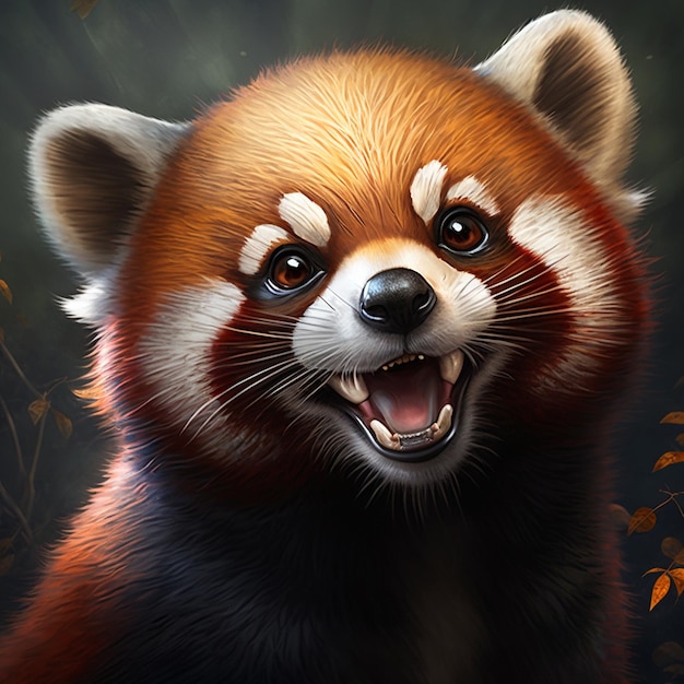 Cute and adorable of red pandas