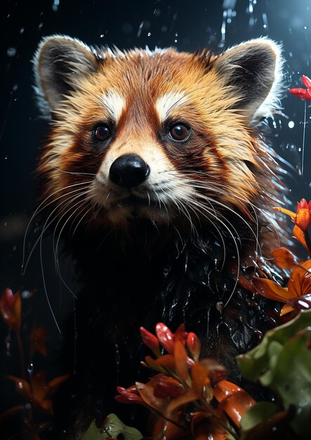 Cute and adorable of red pandas