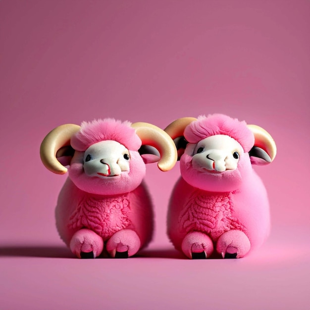 a cute adorable sheep character stands in nature in the style of childrenfriendly cartoon animatio