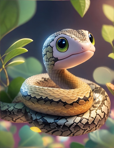 Cute Adorable Snake Illustration