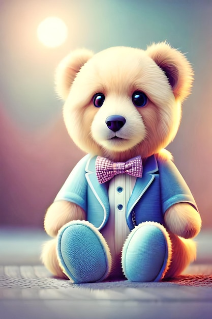 Cute Adorable Teddy Bear Toy in Delightful Pastel Colours